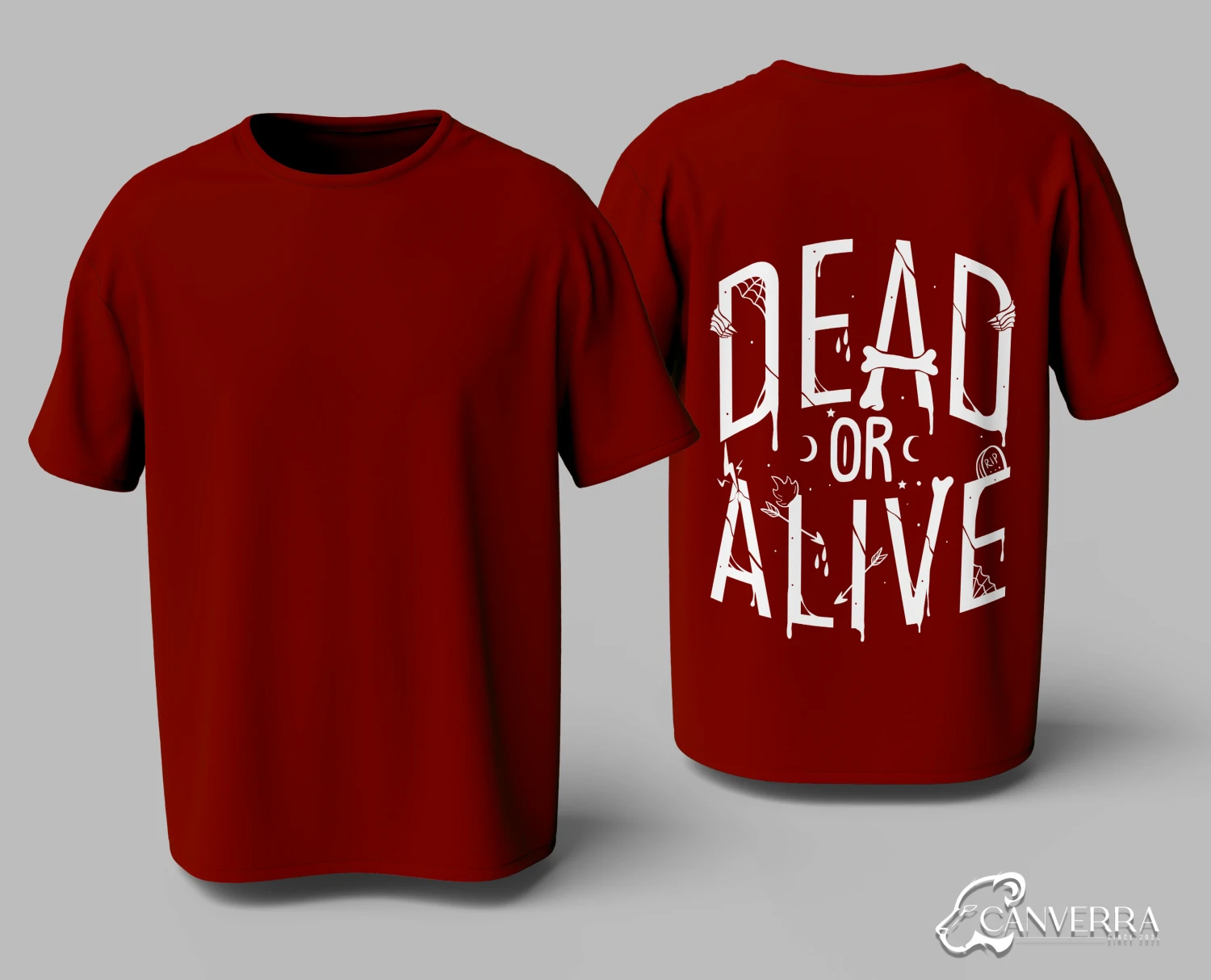 "Dead or Alive" Gothic Spooky T-shirt