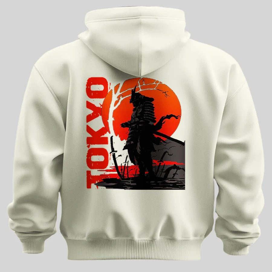 Tokyo Samurai Back Print Hoodie | Japanese Streetwear Apparel