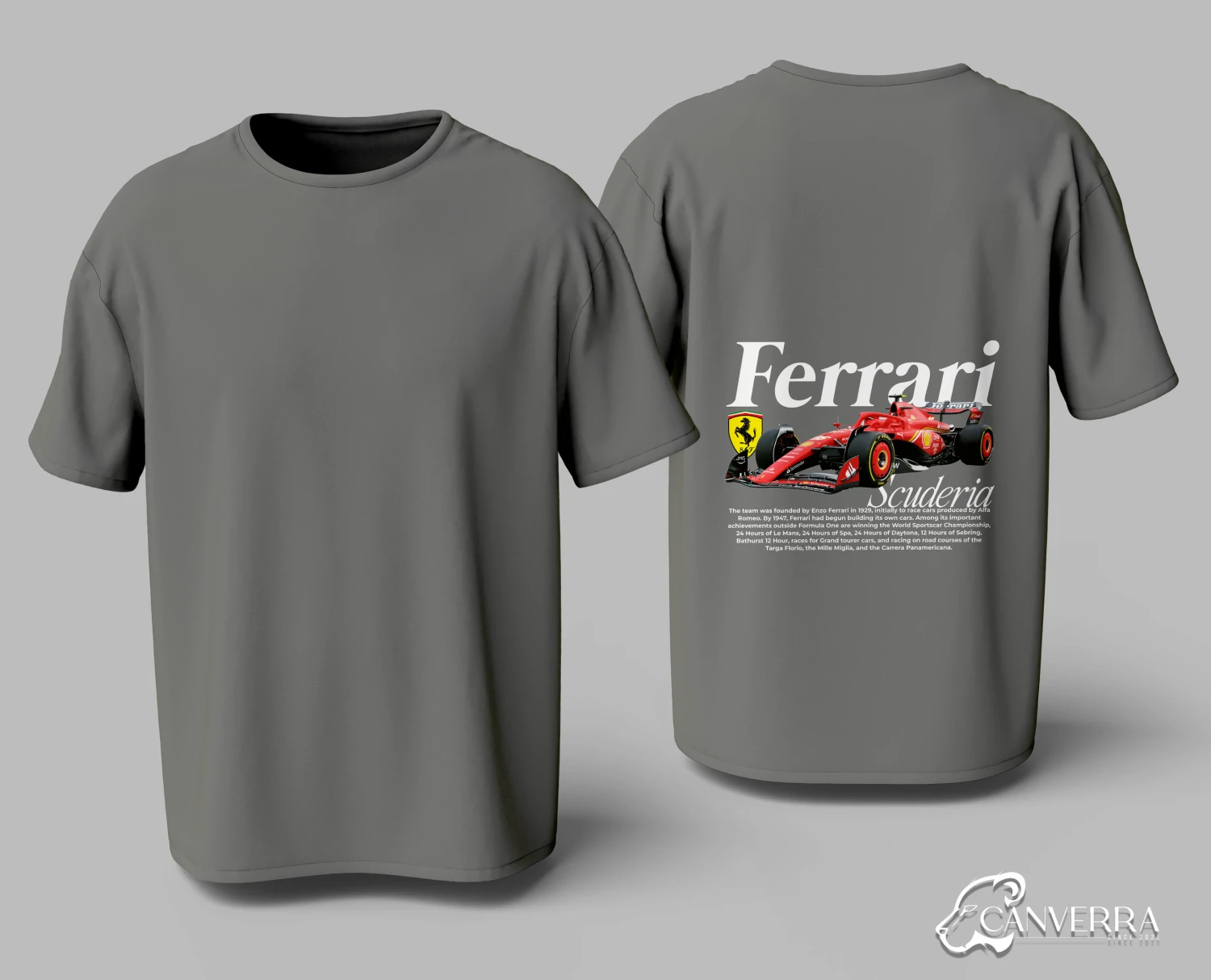 Scuderia Ferrari F1 Racing Heritage Back Print T-Shirt