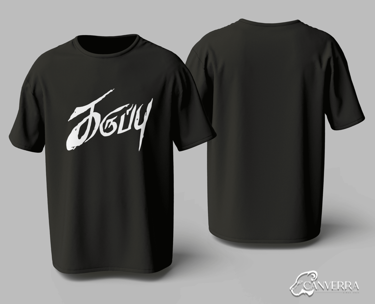 Karuppu Signature Brush Stroke Typography T-Shirt – Premium Streetwear