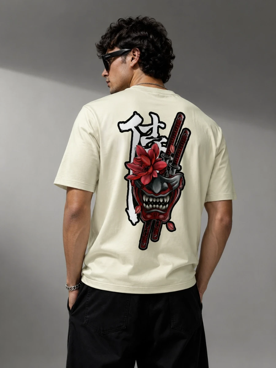 Japanese Oni Mask Samurai T-shirt