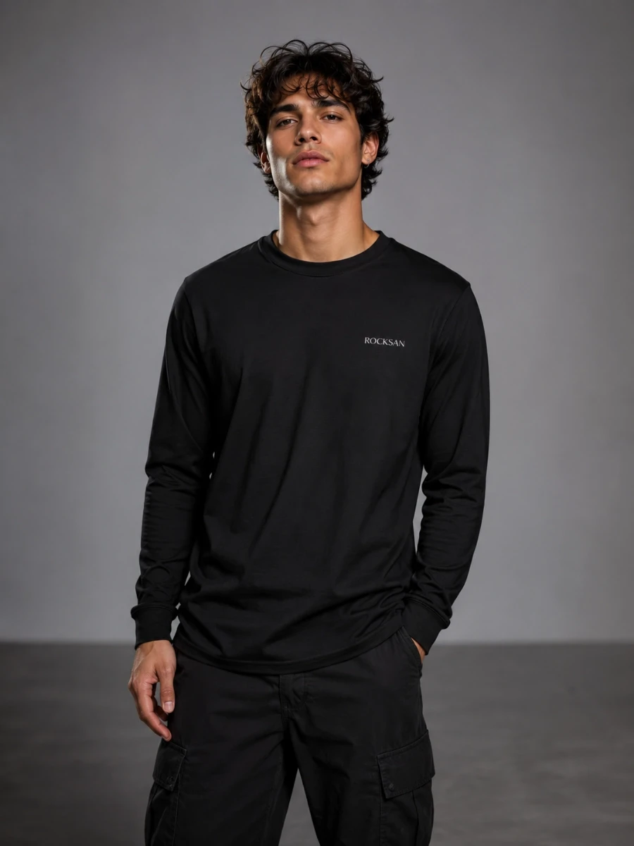 Rocksan Premium Full Sleeve Minimalist Cotton T-Shirt