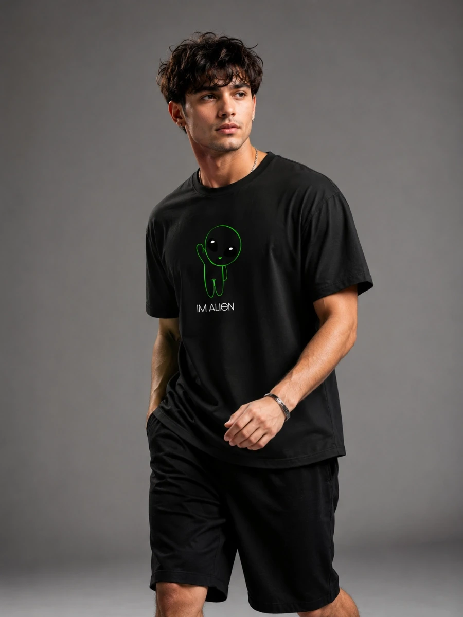 I'm Alien" Cute Alien Graphic Tee | Premium Cotton