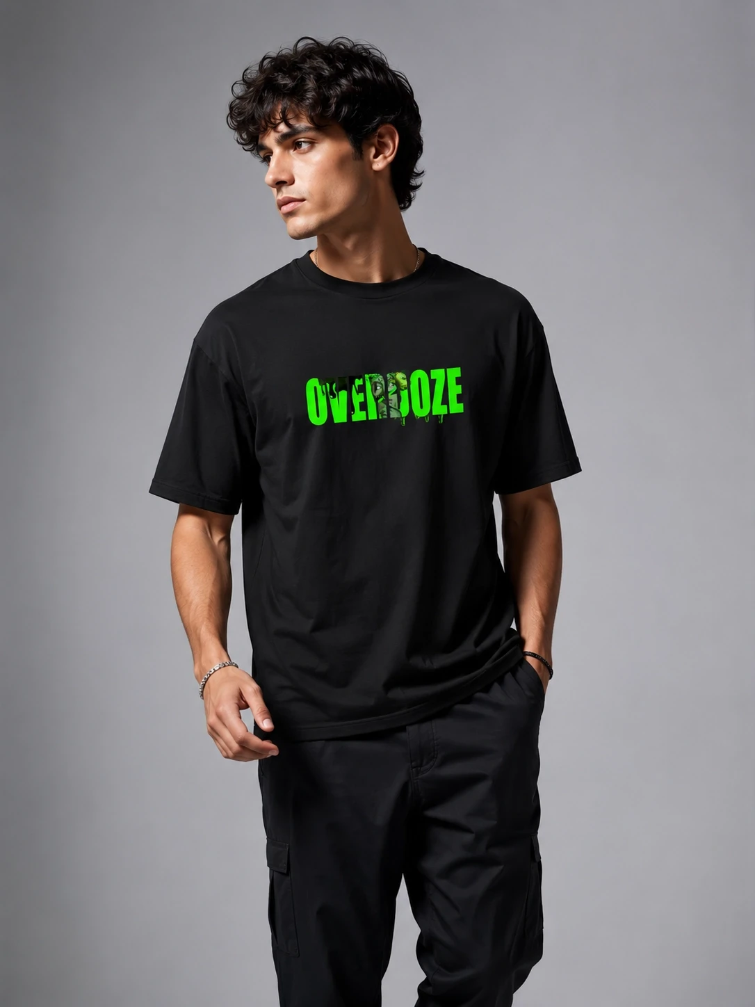 "Overdoze" Slime Graphic Streetwear T-shirt | Cotton