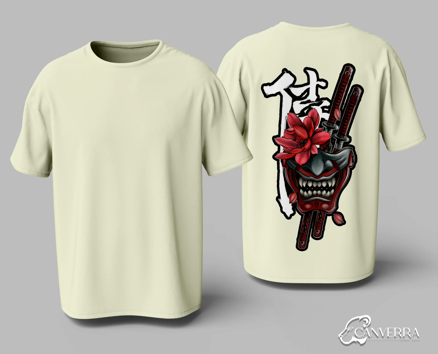 Japanese Oni Mask Samurai T-shirt