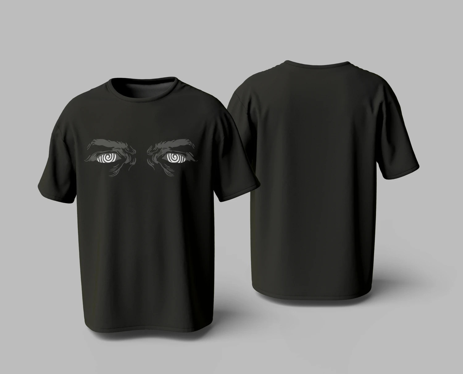 "Hypnotic Eyes" Spiral Graphic Tee | 240GSM Cotton