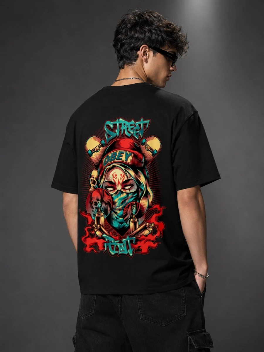 Urban Graffiti Street Art Back Print T-shirt