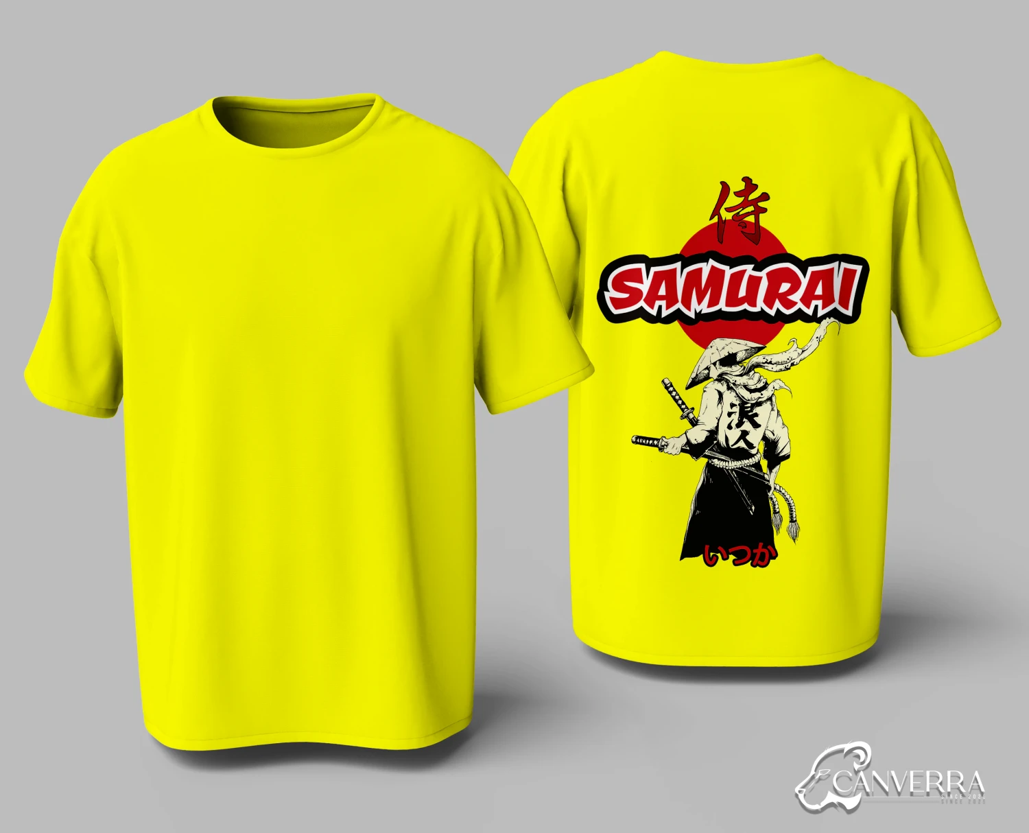 Samurai Warrior Japanese Back Print T-shirt