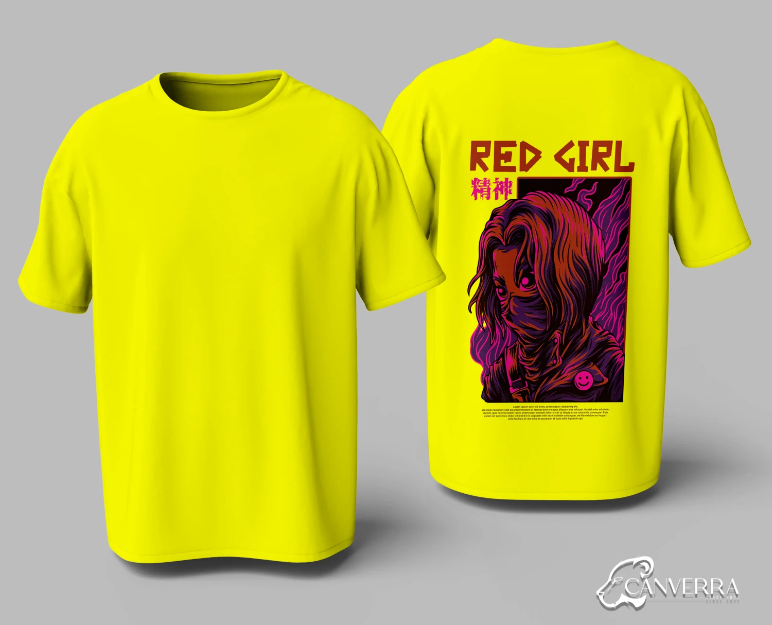 Red Girl Japanese Streetwear T-shirt