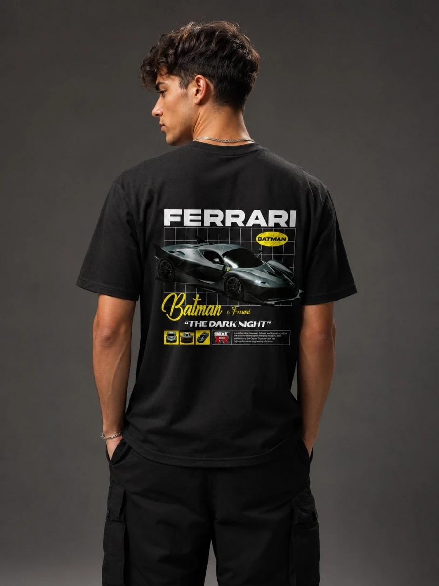 Ferrari x Batman 'The Dark Night' Concept Car T-Shirt
