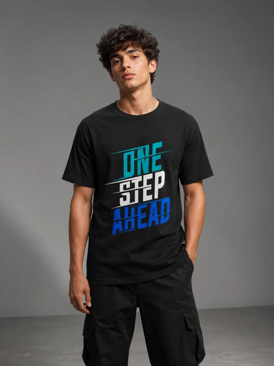 One Step Ahead Graphic Tee | Modern Motivational Shirt