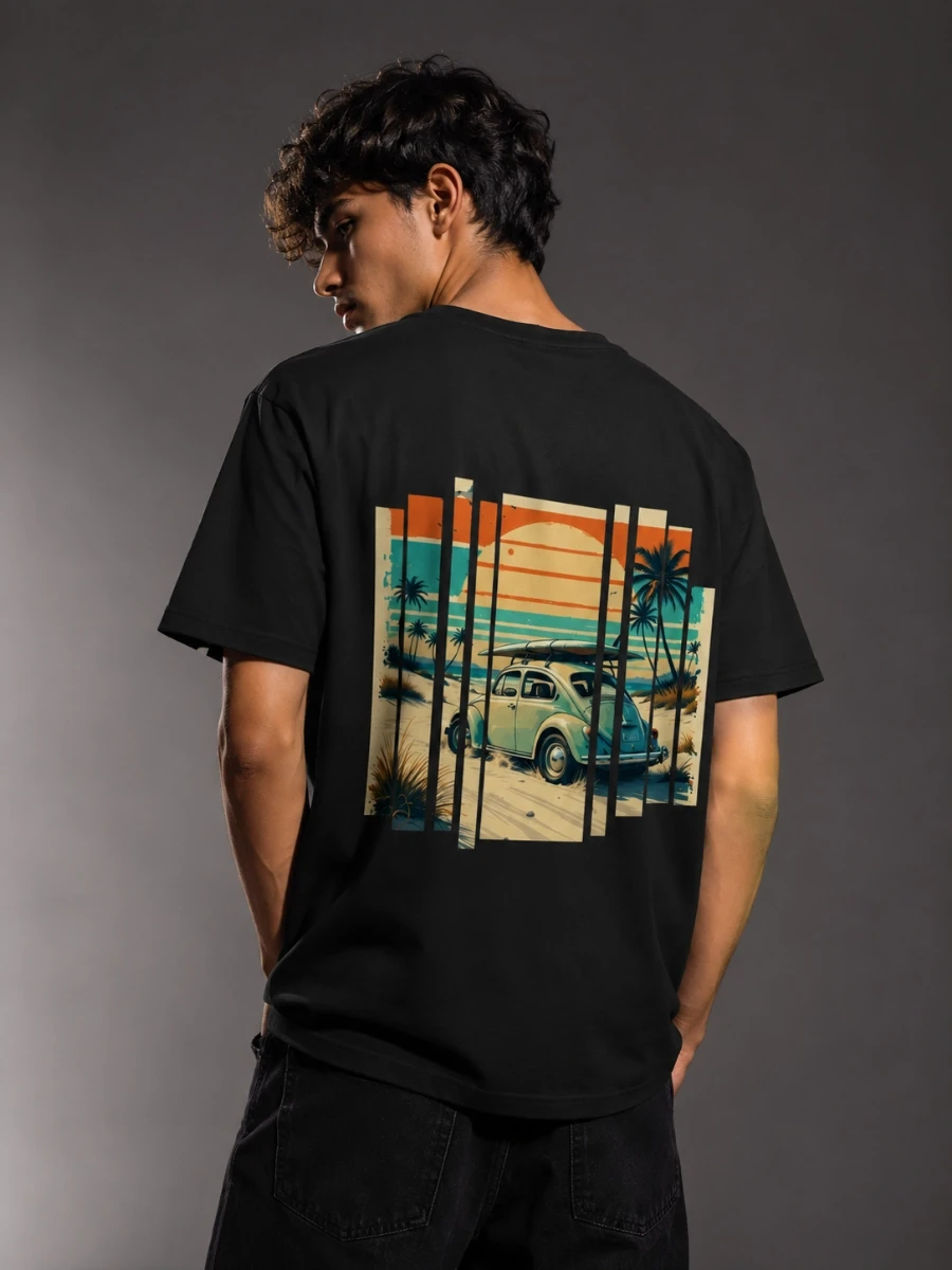 Vintage Beach Car Retro Surf T-shirt