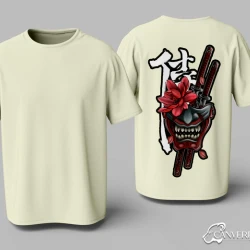 Japanese Oni Mask Samurai T-shirt