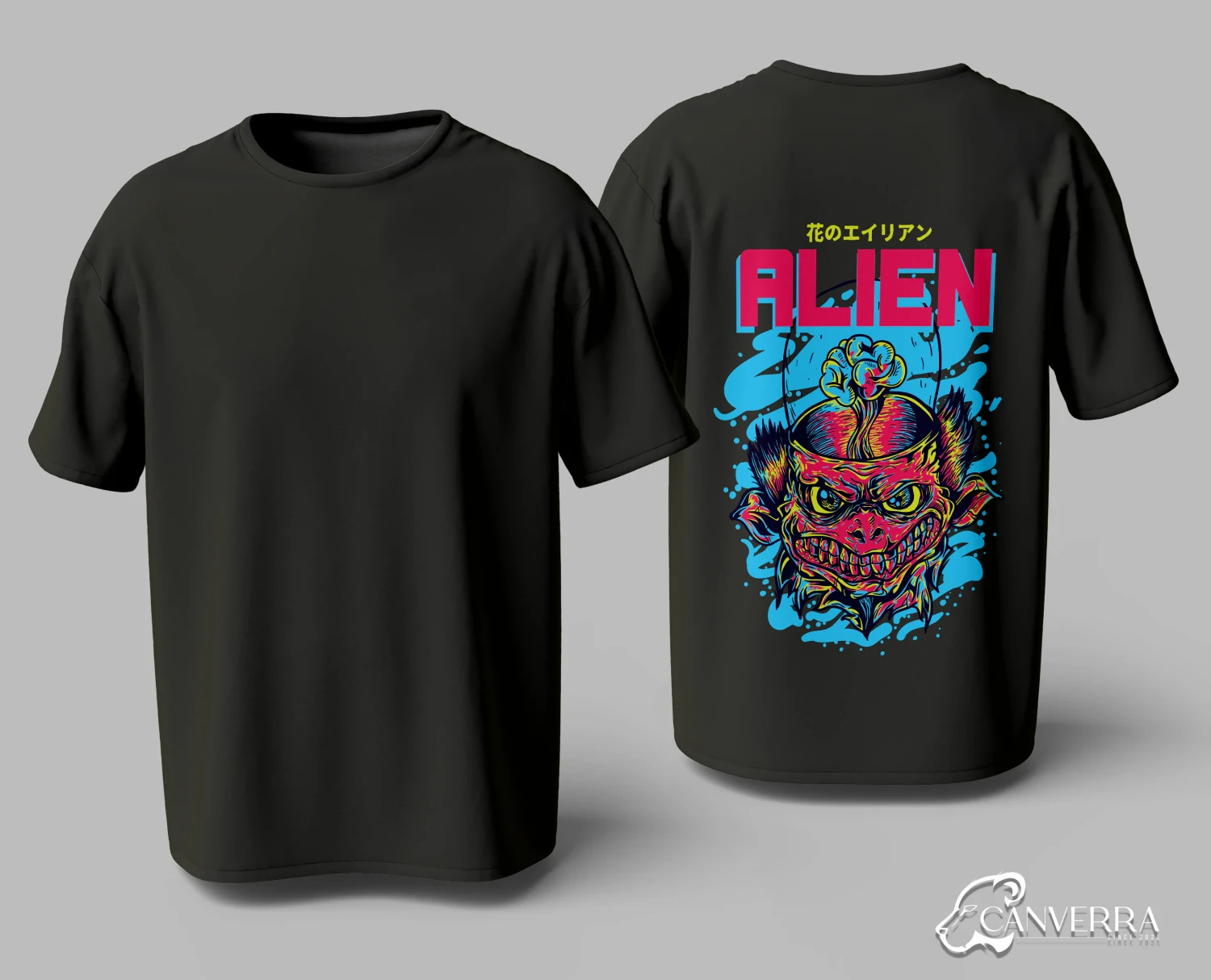 Alien Flower Japanese Streetwear T-shirt