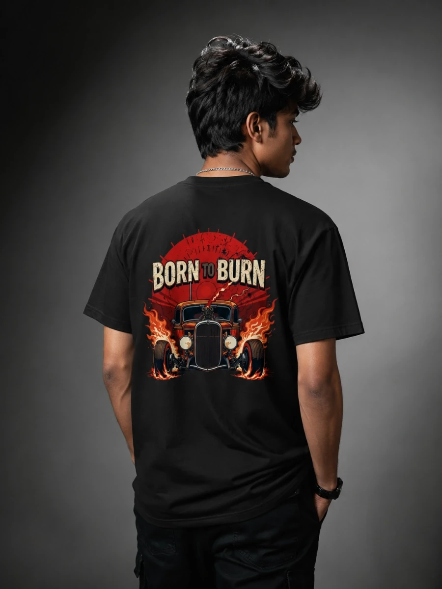 Born to Burn Vintage Hot Rod T-shirt