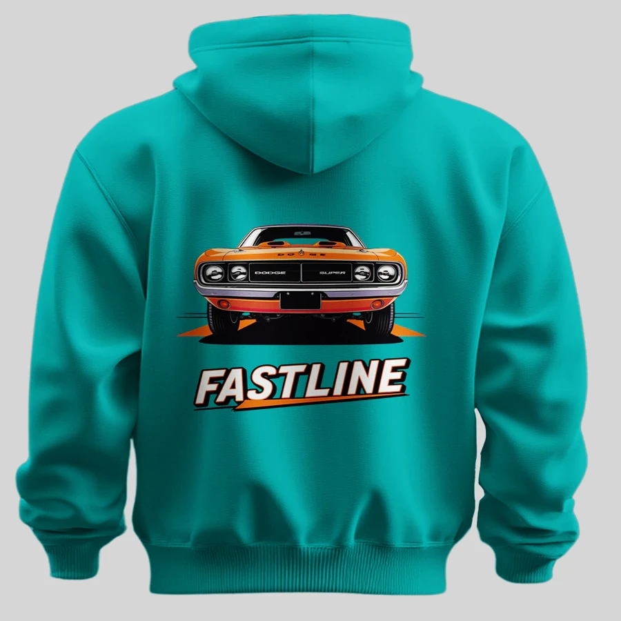 Fastline Muscle Car Graphic Hoodie - Premium Cotton Fleece