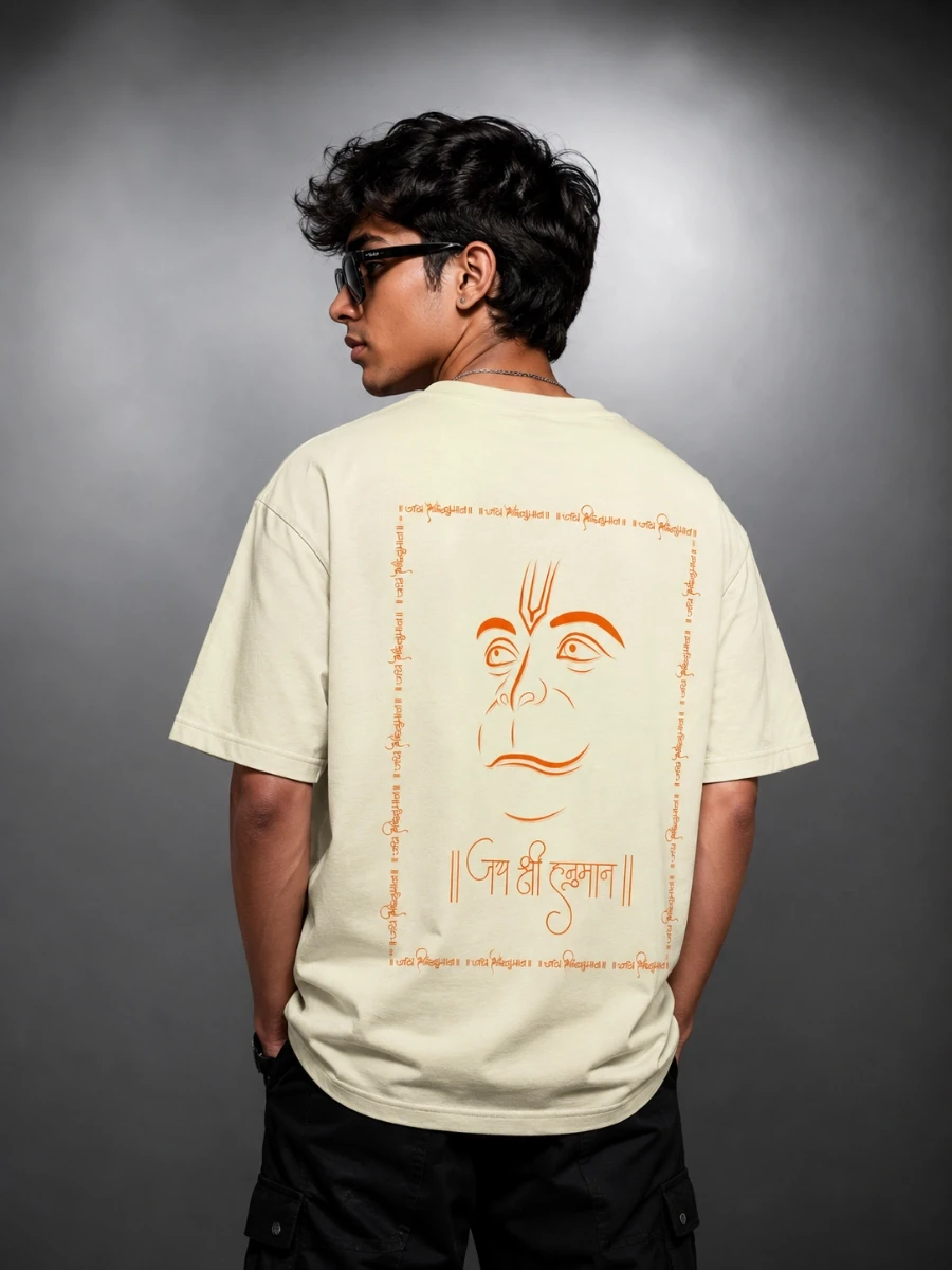 Jai Shri Hanuman Spiritual Back Print T-Shirt