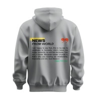 News From World Printed Hoodie – Motivational Premium Cotton