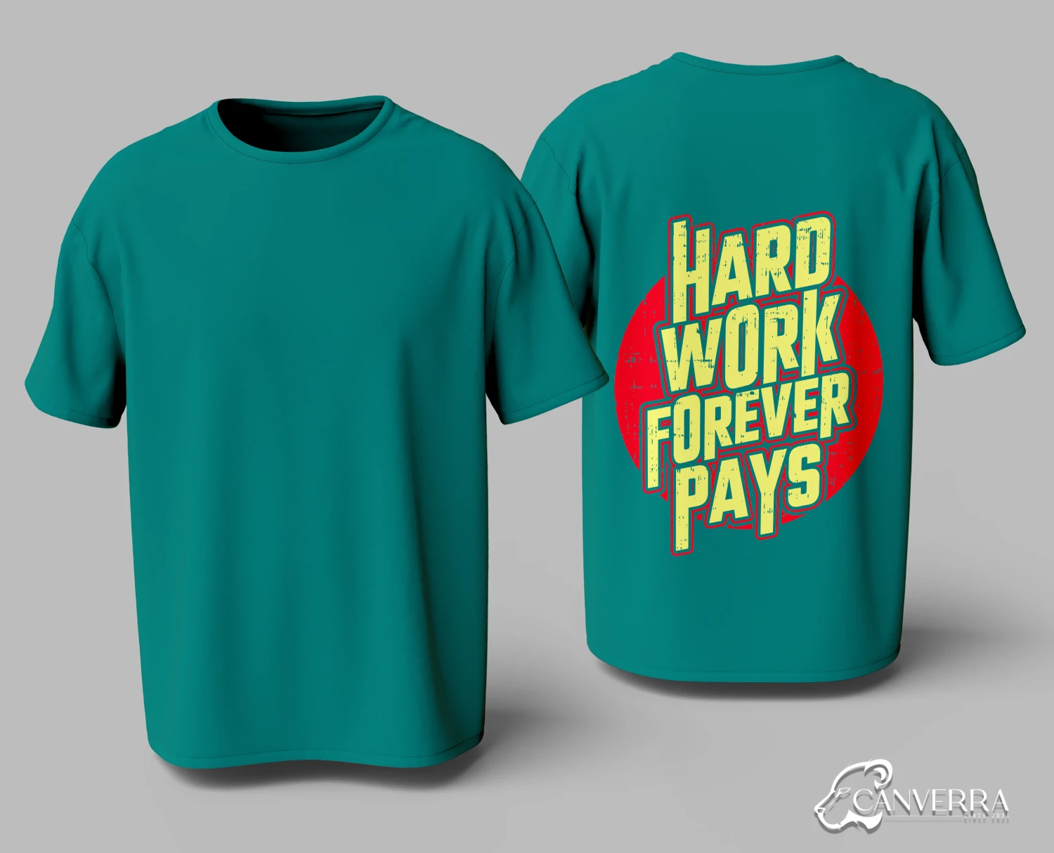 Hard Work Pays T-shirt | Motivational Back Print