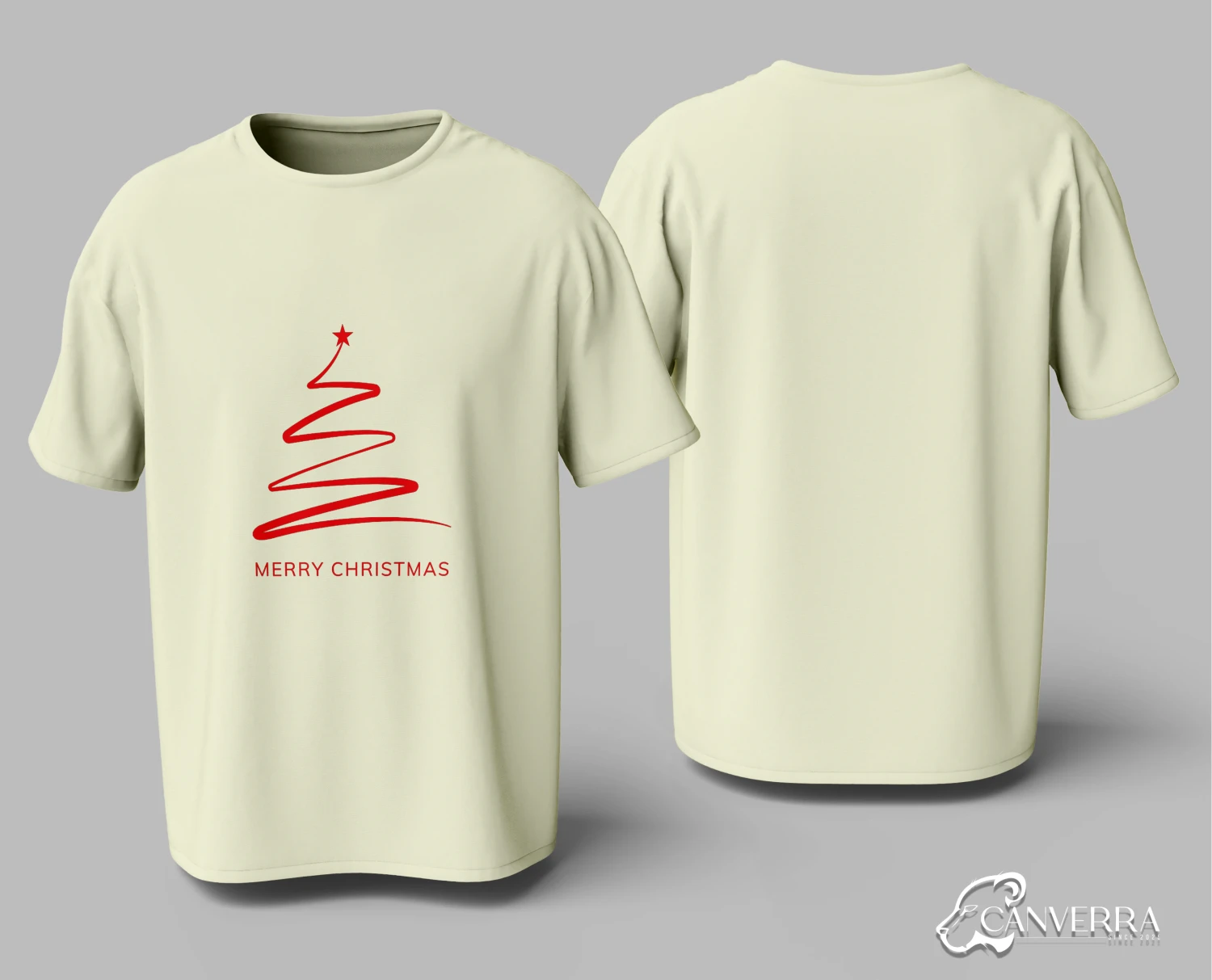 Minimalist "Merry Christmas" Tree T-Shirt