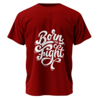 Premium Born to Fight Graphic Cotton T-Shirt