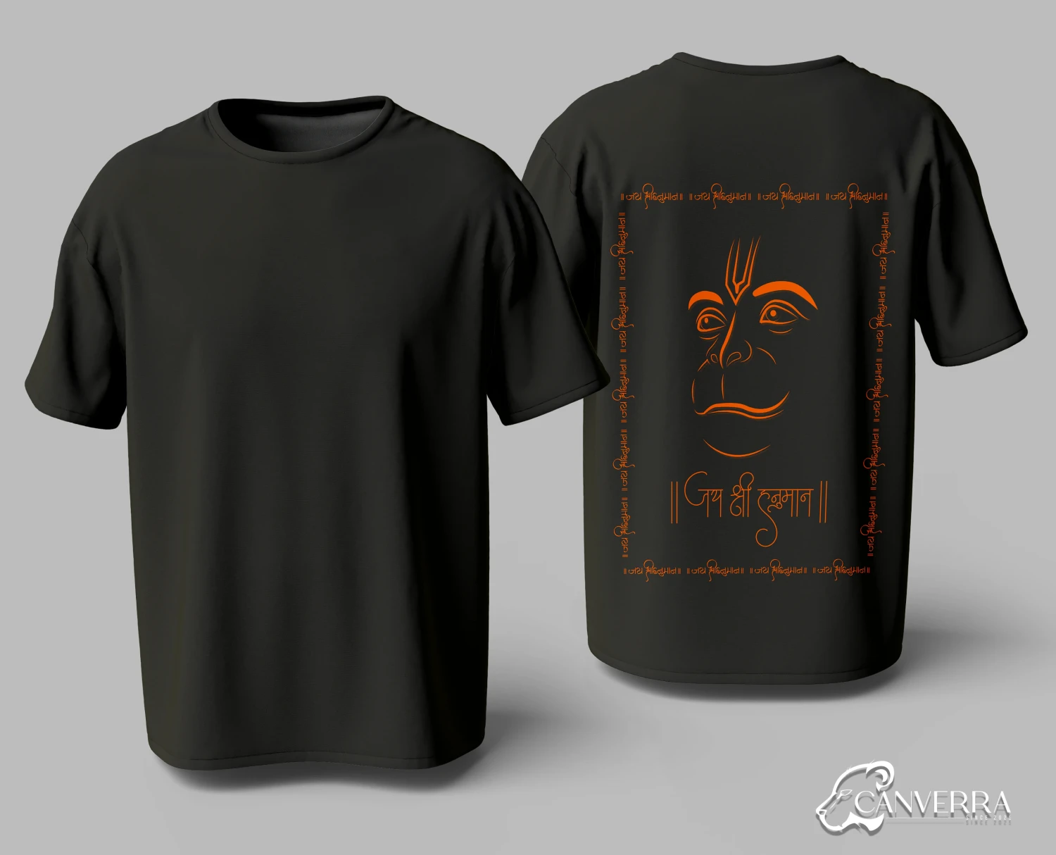 Jai Shri Hanuman Spiritual Back Print T-Shirt