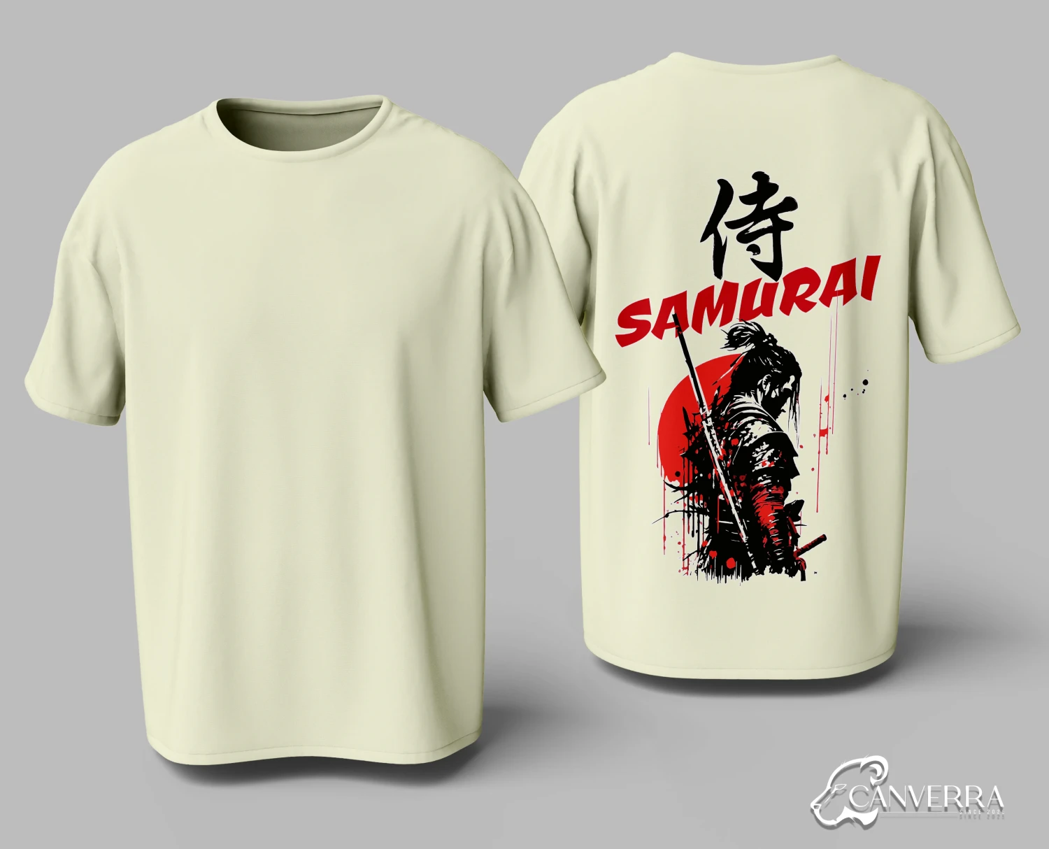Lone Samurai Warrior Japanese Graphic T-shirt