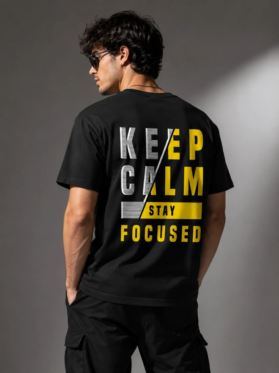 "Keep Calm Stay Focused" Motivational T-shirt