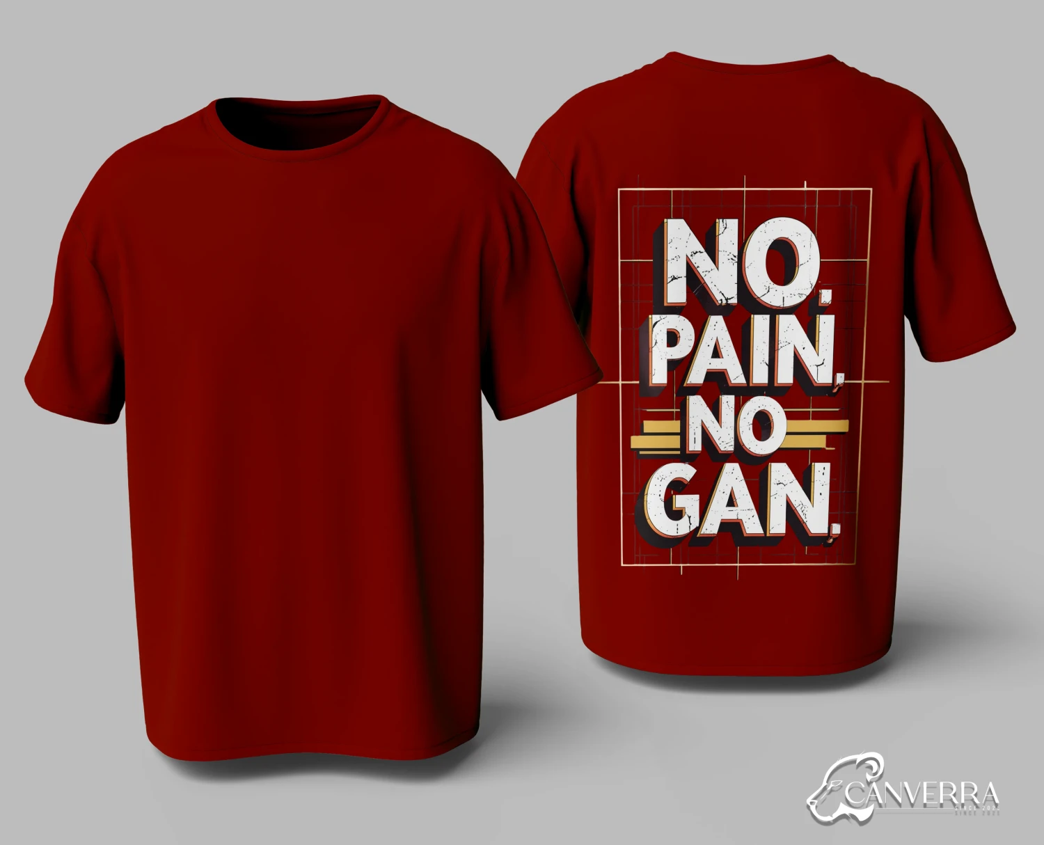 "No Pain No Gain" Retro Motivational Gym T-shirt