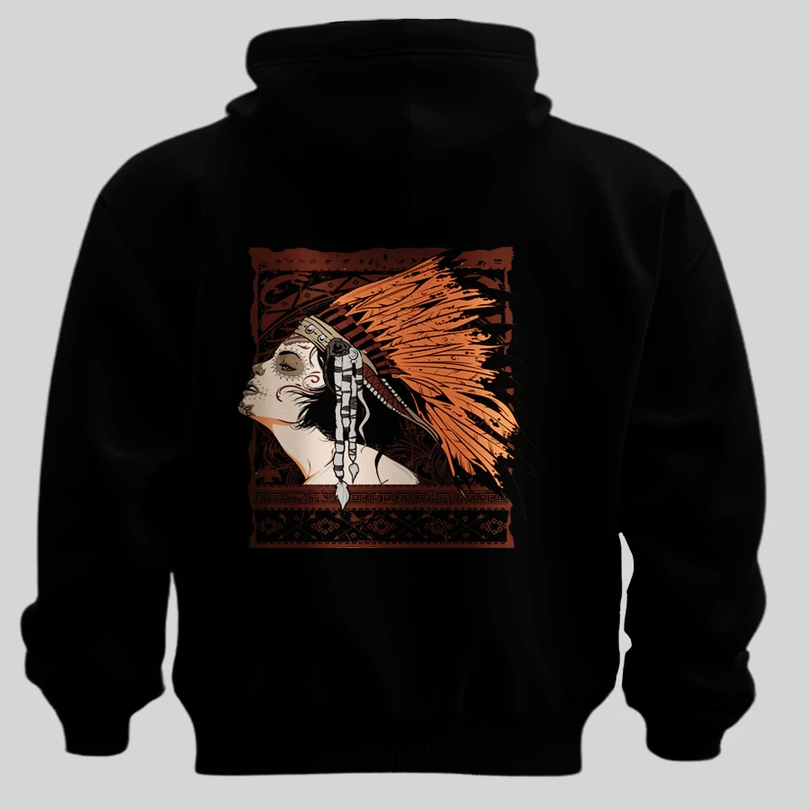 Tribal Art Headdress Hoodie | Premium Graphic Apparel