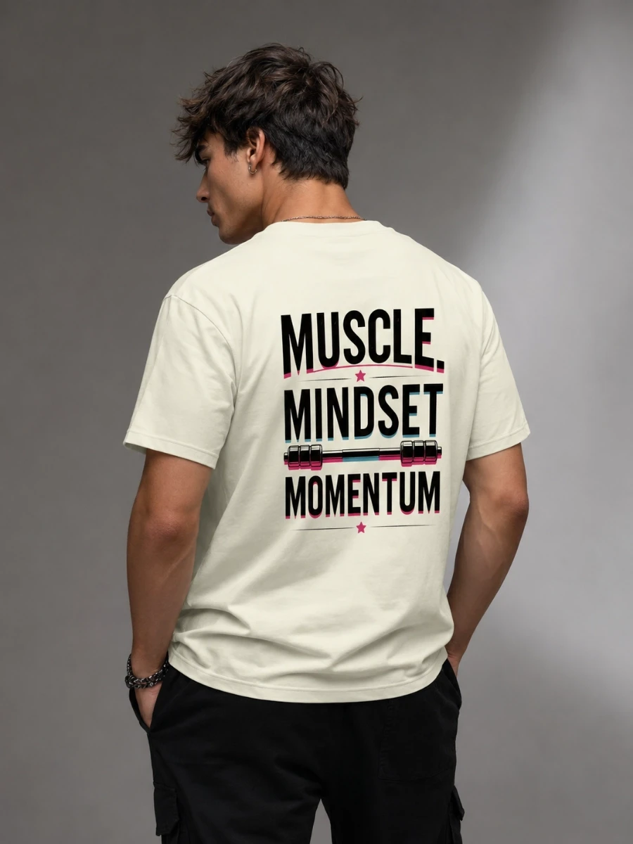 Muscle Mindset Momentum Motivational Fitness T-shirt