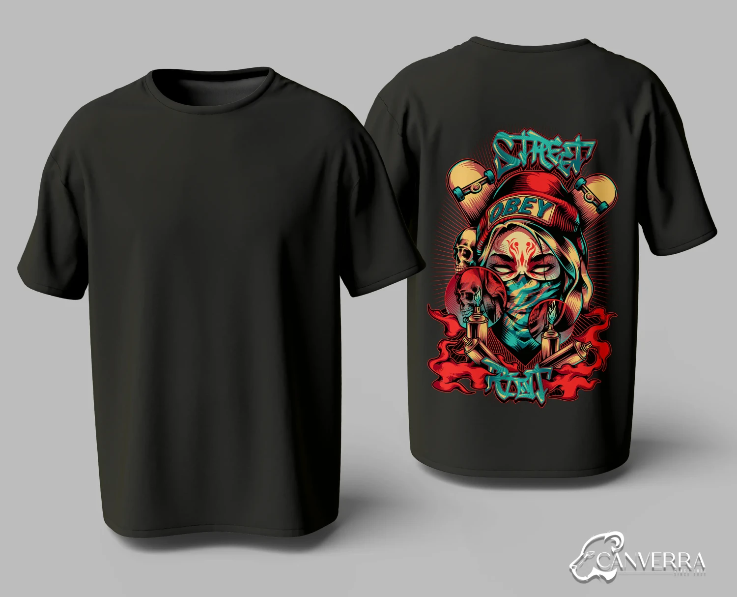 Urban Graffiti Street Art Back Print T-shirt
