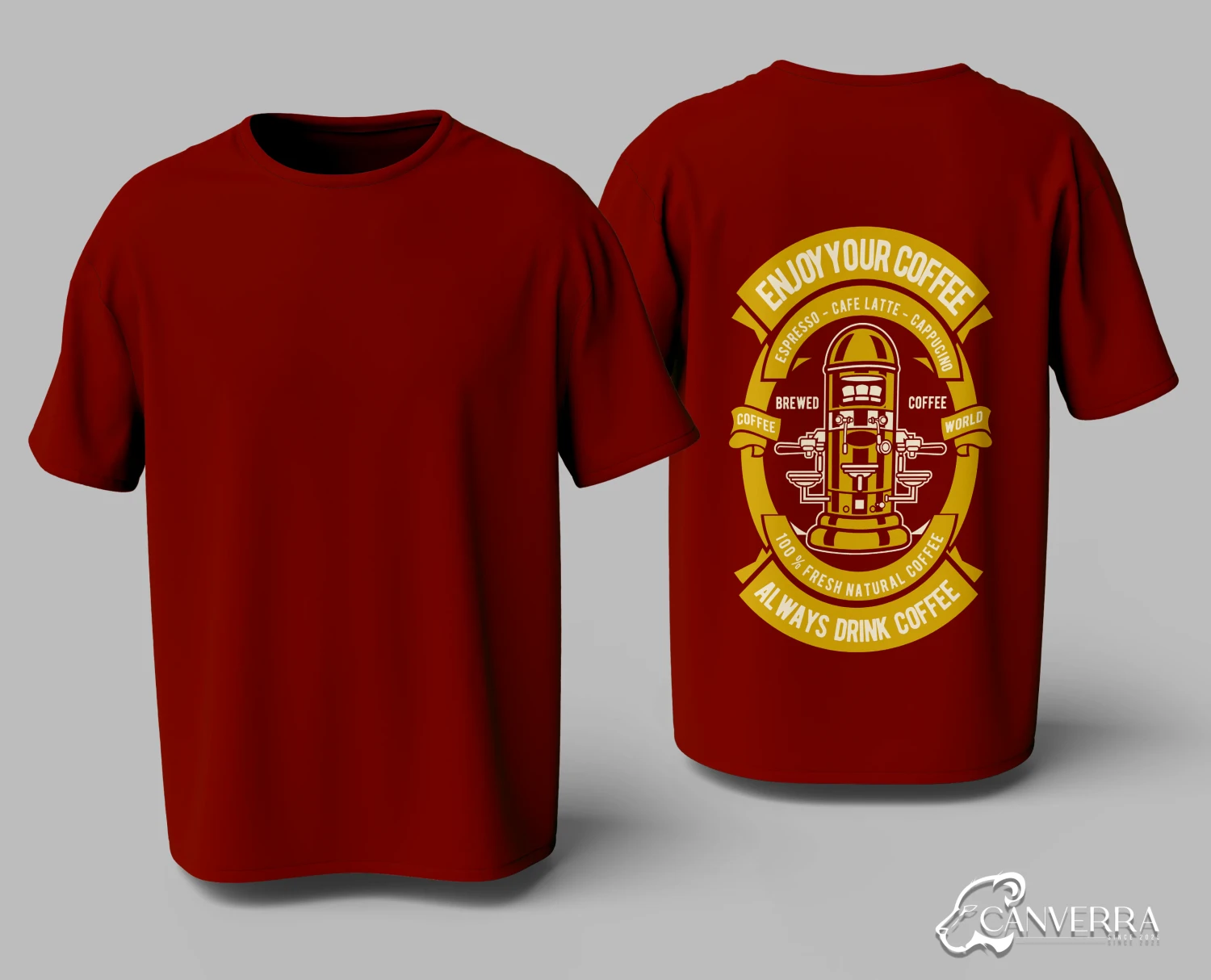 Vintage "Enjoy Your Coffee" Barista T-shirt