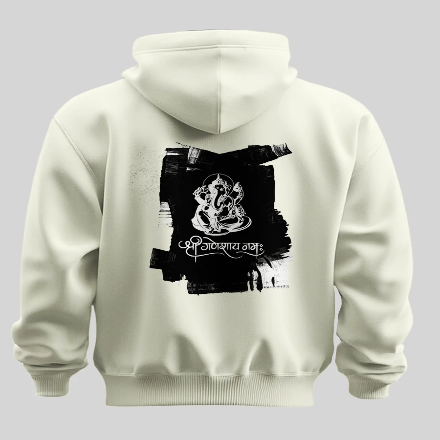 Shri Ganeshay Namah Graphic Hoodie | Premium Ganesha Apparel