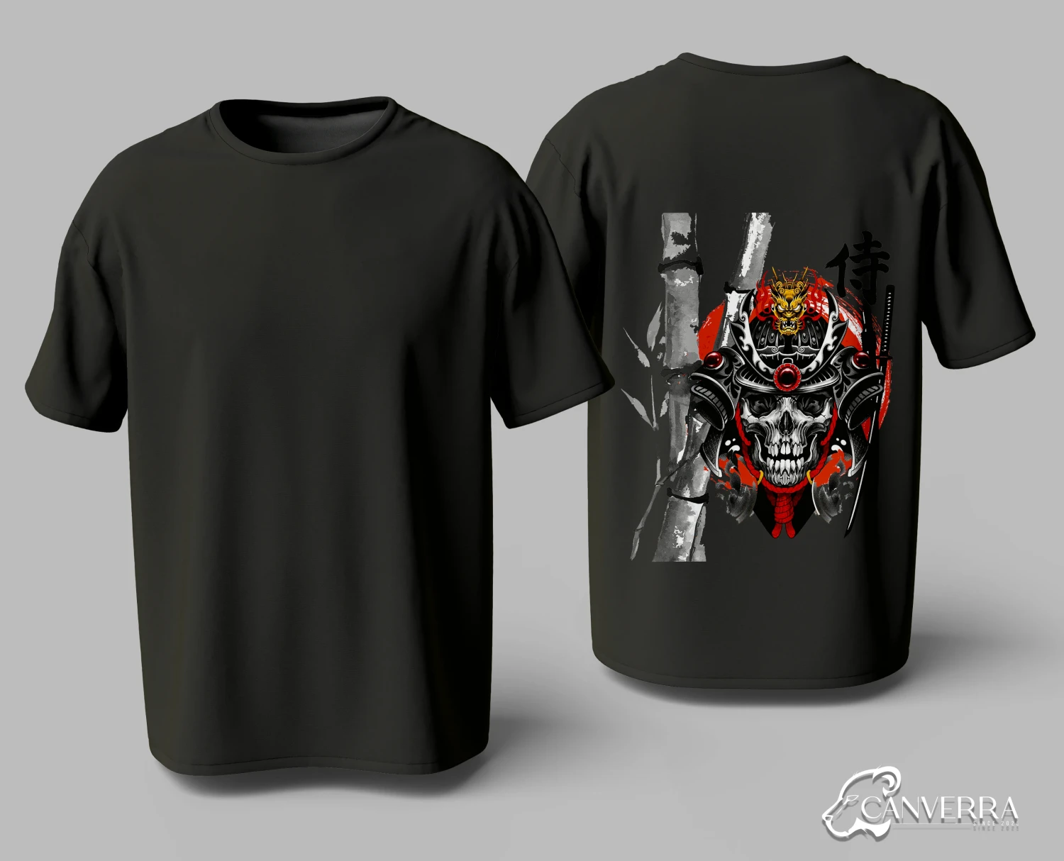 Oni Samurai Skull Japanese Warrior T-shirt