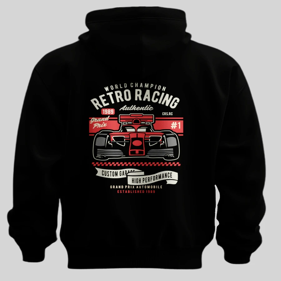 Retro Racing Graphic Hoodie | Vintage F1 Motorsports Apparel
