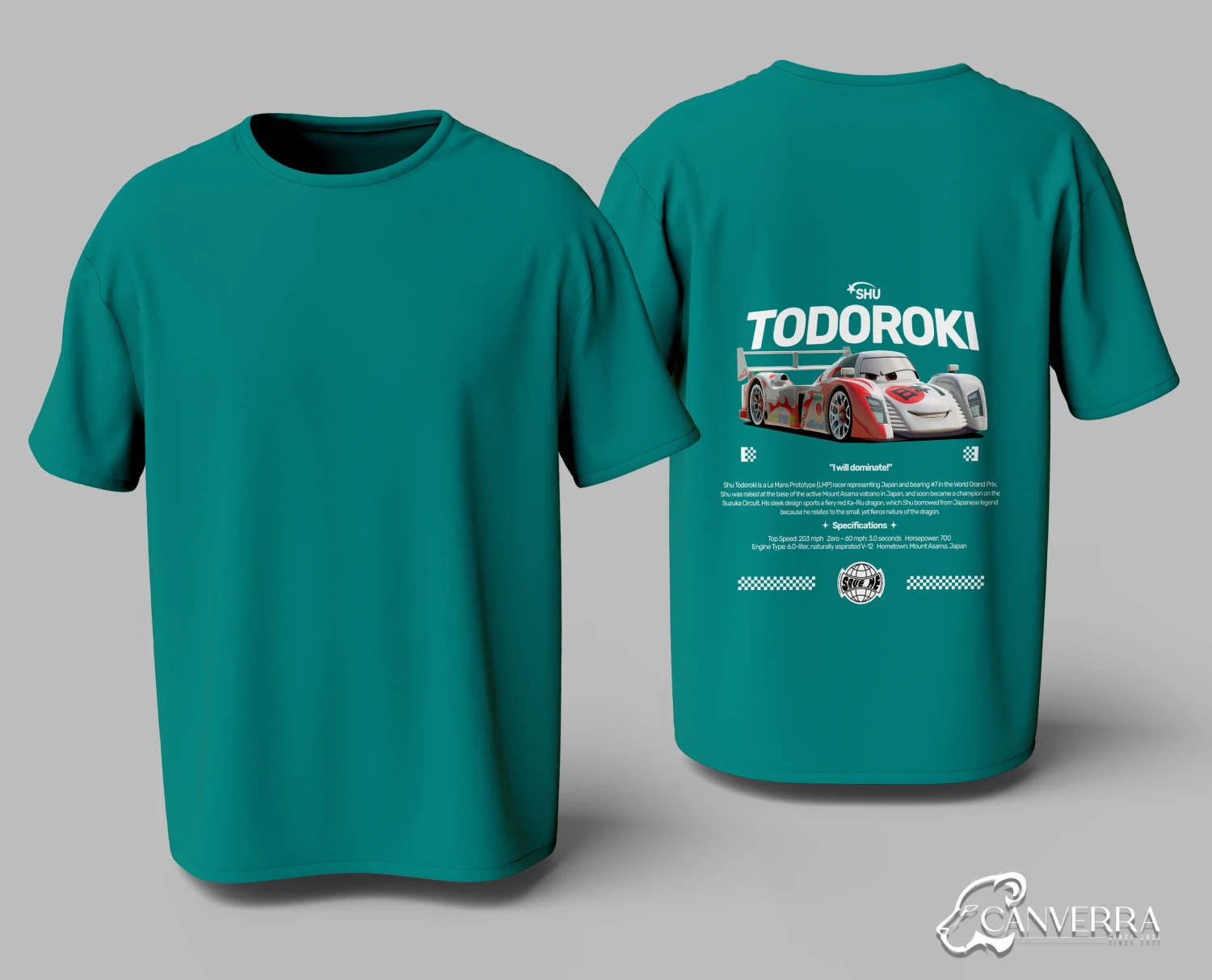 Shu Todoroki Cars T-Shirt | Animated Racing
